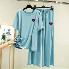 Dori-Style Logo-Printed 2-Pcs Lounge And Night Wear Suit. WLW-15