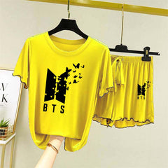 Piko Short Style Printed 2-Pcs Summer Launge & Night Wear Suit. WLW-03