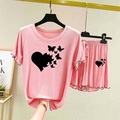 Piko Short Style Printed 2-Pcs Summer Launge & Night Wear Suit. WLW-03