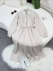Drop Shoulder Short Jacket Maxi Style 2-Pcs Winter Co-Ord Set. WWTS-15
