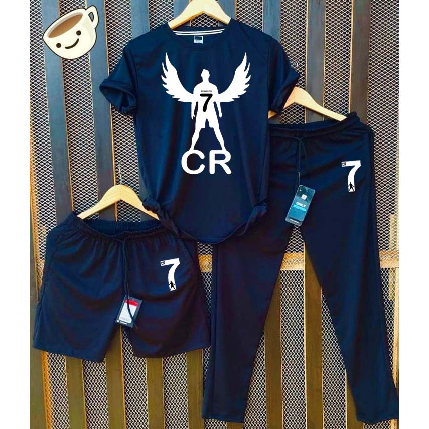 Blue Cr-7 Wings Bundle Of 3 Dry-Fit Premium Quality Summer Suit.