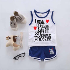 I Love DBG & MP Kids Sando Style 2-Pcs Summer Suit. (SD+SH)