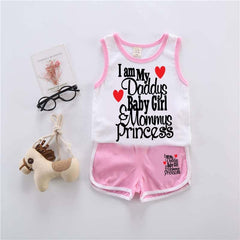 I Love DBG & MP Kids Sando Style 2-Pcs Summer Suit. (SD+SH)