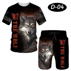 All-Over 3D Printed Premium Quality Dry-Fit 2-Pcs Summer Suit. D-04