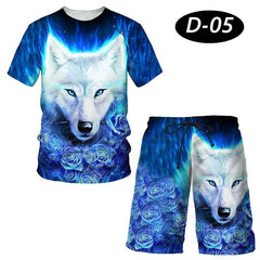 All-Over 3D Printed Premium Quality Dry-Fit 2-Pcs Summer Suit. D-05