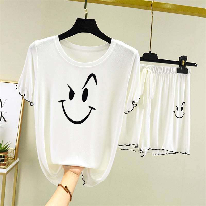 Piko Short Style Printed 2-Pcs Summer Launge & Night Wear Suit. WLW-03