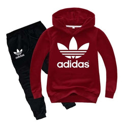 Kids Adidas Printed Pull-Over Hoodie Style Track-Suit.