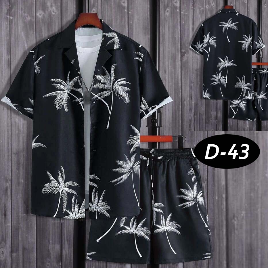 All-Over 3D Printed Premium Quality Dry-Fit 2-Pcs Summer Suit. D-43