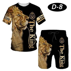 All-Over 3D Printed Premium Quality Dry-Fit 2-Pcs Summer Suit. D-08