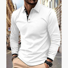 White Collar Style Full-Sleeve Polo Summer Tshirt MSDTS-08