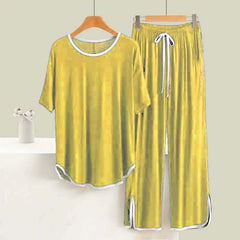 Fabric Cotton Jersey Premium Quality. 
Summer Stuff 

Sizes 
Small 
Chest 18  
Length 27 
Trouser Length 37 

Medium 
Chest 19 
Length 28 
Trouser Length 38 

Large 
Chest 21 
Length 29 
Trouser Length 39 

X-Large 
Chest 23 
Length 30 
Trouser Length 40